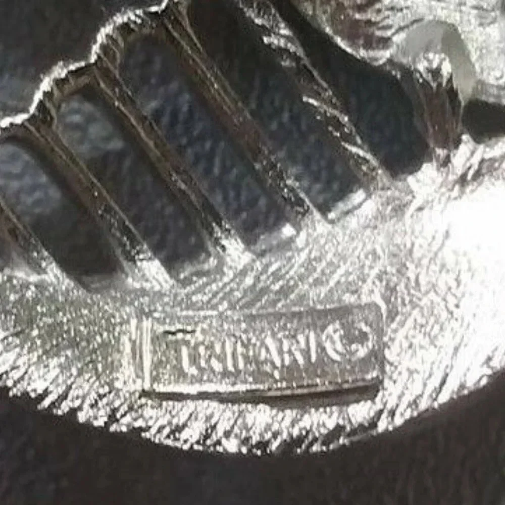 Crown TRIFARI Silver Tone Double Leaf Pin Brooch